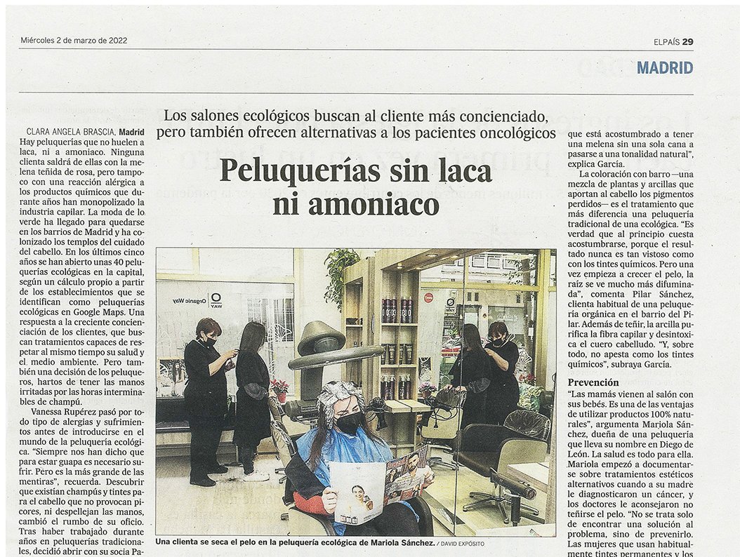 BLOG - Mariola Sánchez - Peluquería Orgánica